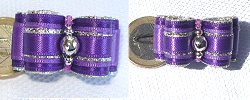 Perle ronde en métal argent et rocailles.